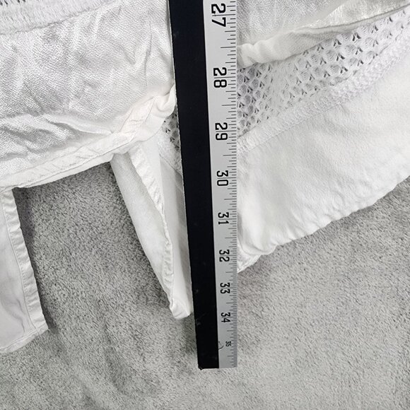 Womens White Chicos Zenergy Hooded Open Front Cardigan Sweater Rolled Sleeves 4 - Picture 7 of 8